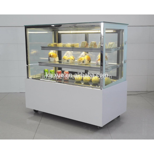 Kulkas display kue 6 kaki dengan pencahayaan LED